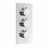 Round 3 way shower mixer valve 